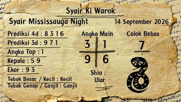 Syair Ki Warok - Syair Mississauga Night
