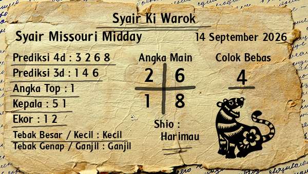 Syair Ki Warok - Syair Missouri Midday