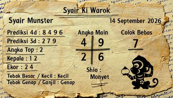Syair Ki Warok - Syair Munster