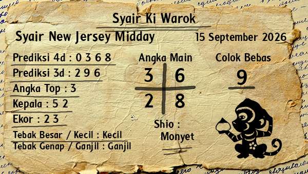 Syair Ki Warok - Syair New Jersey Midday