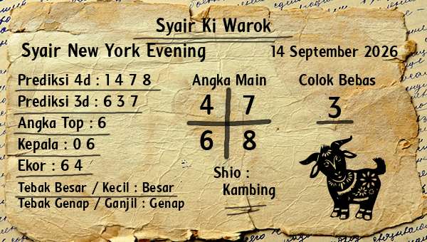 Syair Ki Warok - Syair New York Evening