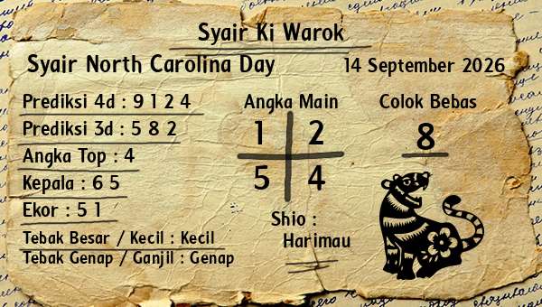 Syair Ki Warok - Syair North Carolina Day