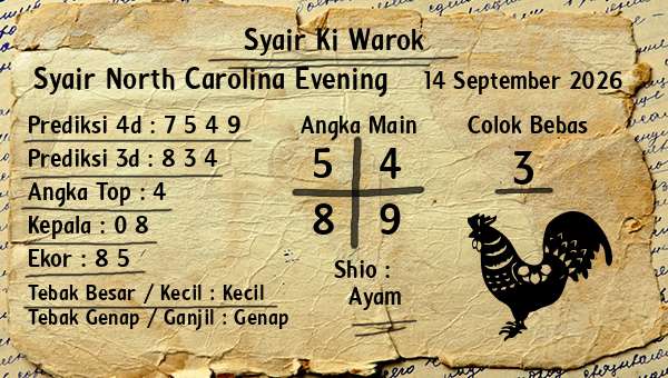 Syair Ki Warok - Syair North Carolina Evening