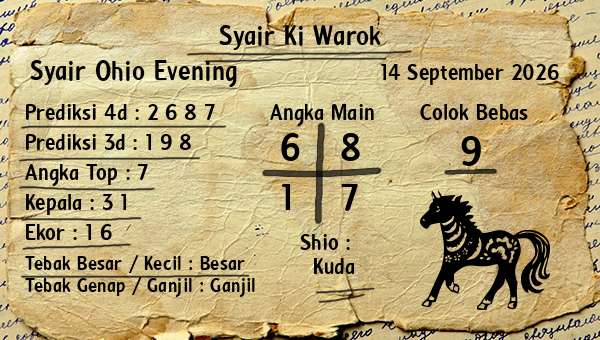 Syair Ki Warok - Syair Ohio Evening