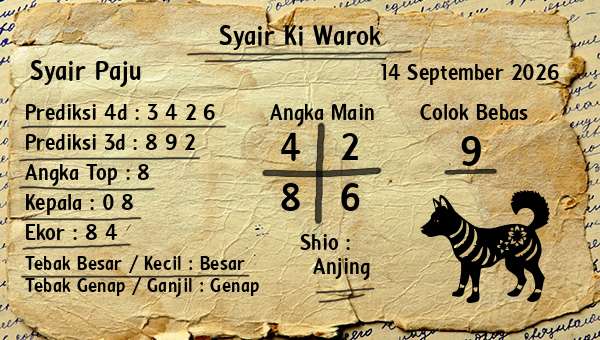Syair Ki Warok - Syair Paju