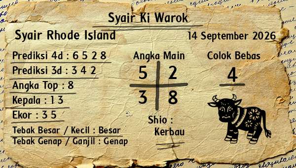 Syair Ki Warok - Syair Rhode Island