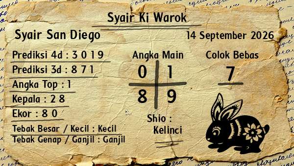 Syair Ki Warok - Syair San Diego