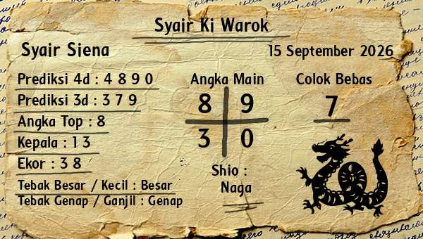 Syair Ki Warok - Syair Siena