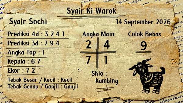 Syair Ki Warok - Syair Sochi