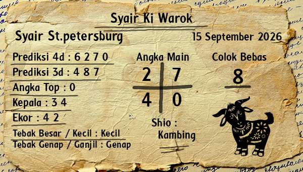Syair Ki Warok - Syair St.petersburg