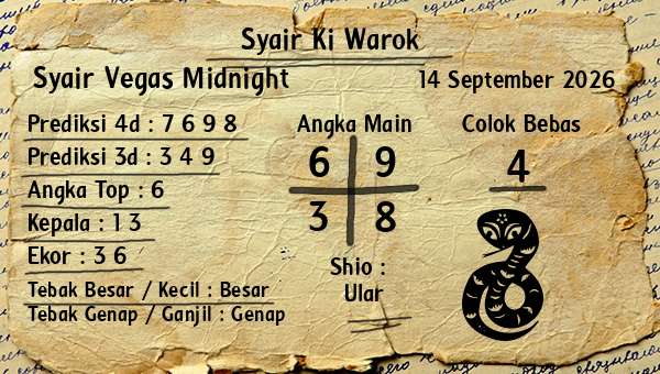 Syair Ki Warok - Syair Vegas Midnight