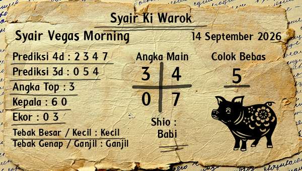 Syair Ki Warok - Syair Vegas Morning