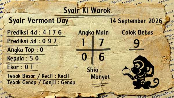 Syair Ki Warok - Syair Vermont Day
