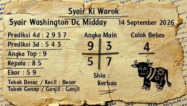 Syair Ki Warok - Syair Washington Dc Midday