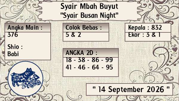 Syair Mbah Buyut - Syair Busan Night