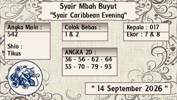 Syair Mbah Buyut - Syair Caribbean Evening