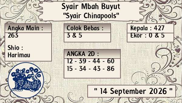 Syair Mbah Buyut - Syair Chinapools