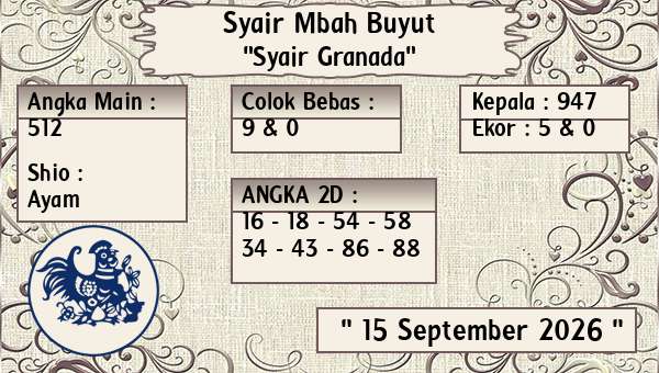 Syair Mbah Buyut - Syair Granada