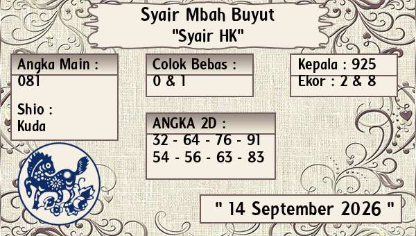 Syair Mbah Buyut - Syair HK