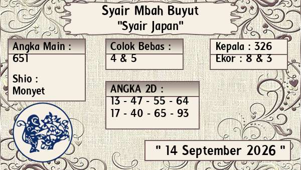 Syair Mbah Buyut - Syair Japan