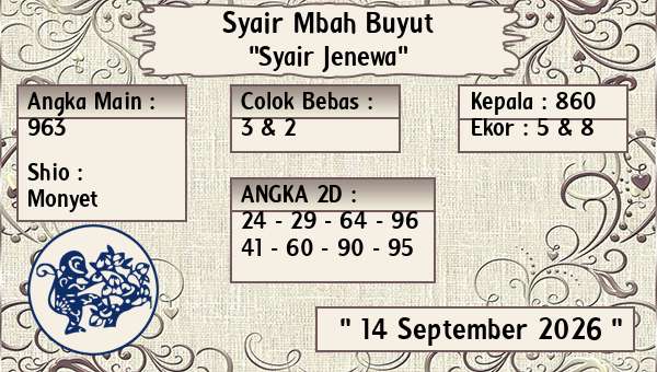 Syair Mbah Buyut - Syair Jenewa