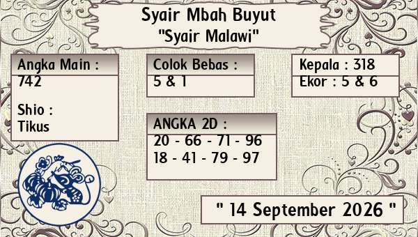 Syair Mbah Buyut - Syair Malawi