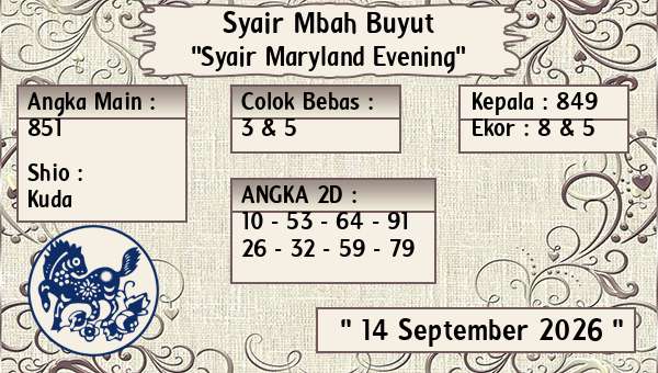 Syair Mbah Buyut - Syair Maryland Evening