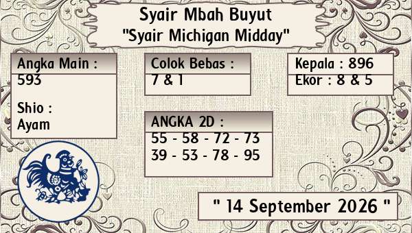 Syair Mbah Buyut - Syair Michigan Midday