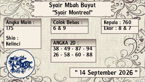 Syair Mbah Buyut - Syair Montreal