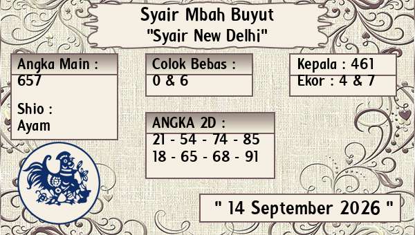 Syair Mbah Buyut - Syair New Delhi