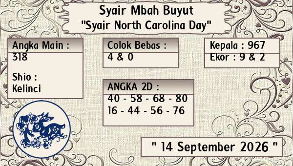 Syair Mbah Buyut - Syair North Carolina Day