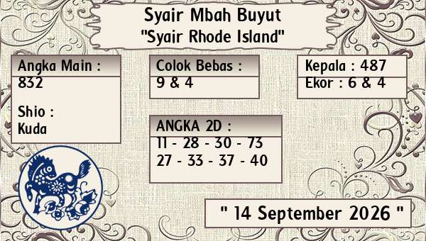 Syair Mbah Buyut - Syair Rhode Island