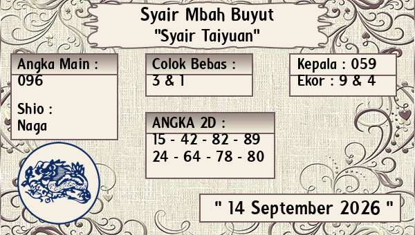 Syair Mbah Buyut - Syair Taiyuan
