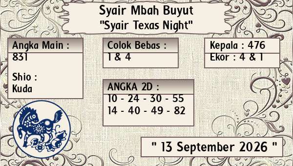 Syair Mbah Buyut - Syair Texas Night
