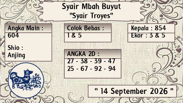 Syair Mbah Buyut - Syair Troyes