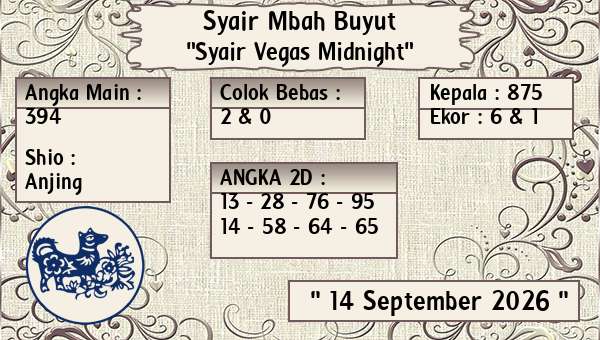 Syair Mbah Buyut - Syair Vegas Midnight