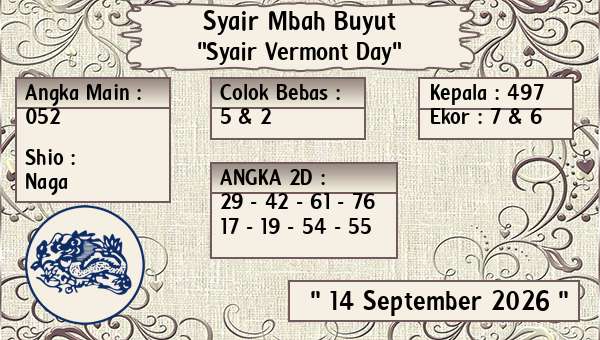 Syair Mbah Buyut - Syair Vermont Day