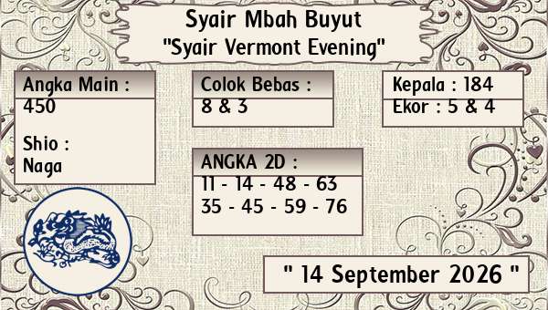 Syair Mbah Buyut - Syair Vermont Evening
