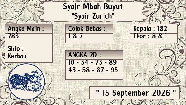 Syair Mbah Buyut - Syair Zurich