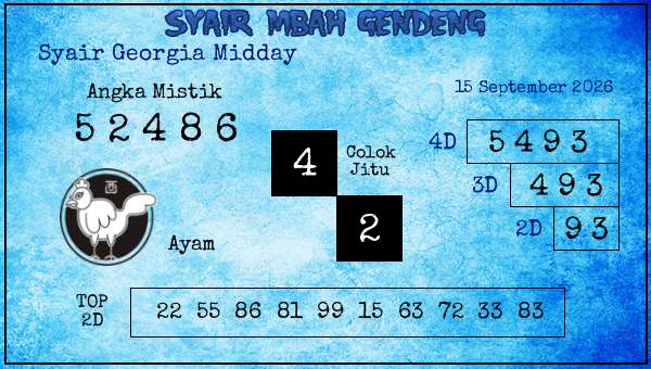  - Syair Georgia Midday