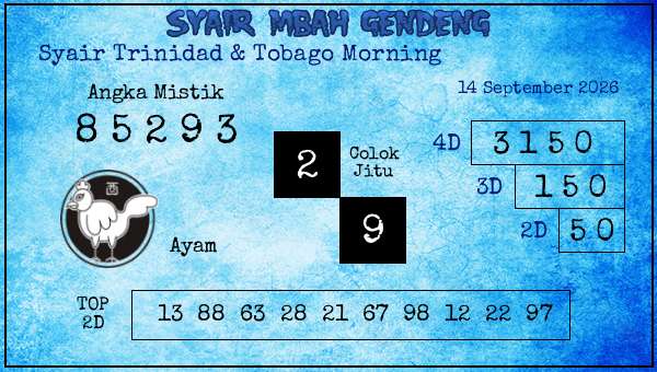 - Syair Trinidad & Tobago Morning