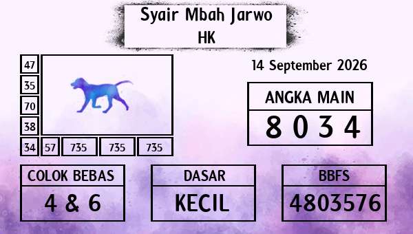 Syair Mbah Jarwo - HK