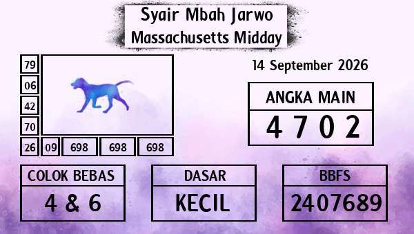Syair Mbah Jarwo - Massachusetts Midday