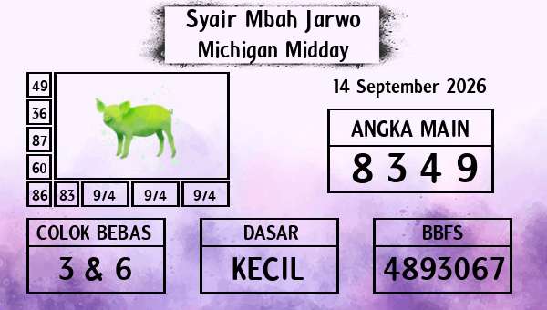 Syair Mbah Jarwo - Michigan Midday