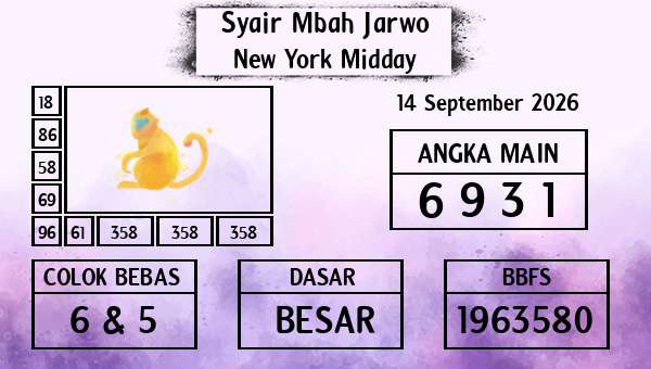 Syair Mbah Jarwo - New York Midday