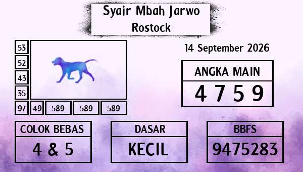 Syair Mbah Jarwo - Rostock