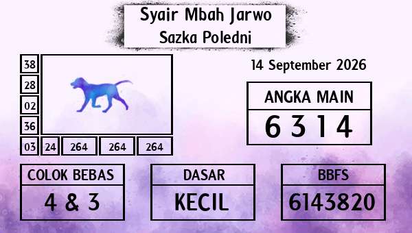 Syair Mbah Jarwo - Sazka Poledni