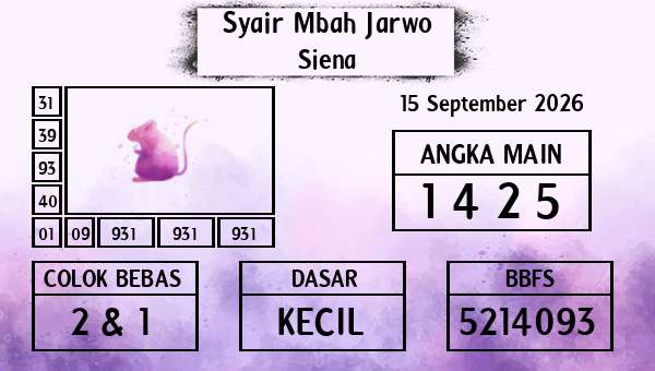 Syair Mbah Jarwo - Siena