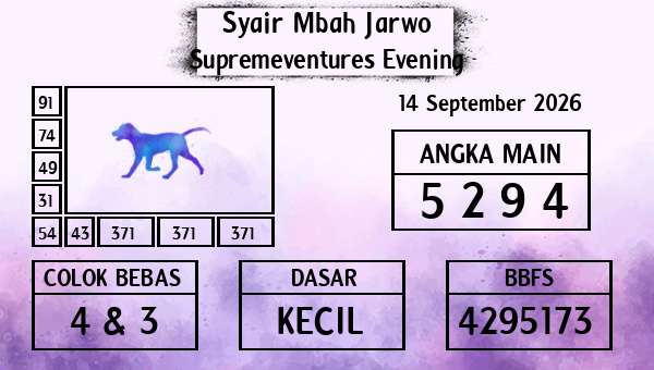 Syair Mbah Jarwo - Supremeventures Evening