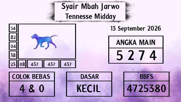 Syair Mbah Jarwo - Tennesse Midday
